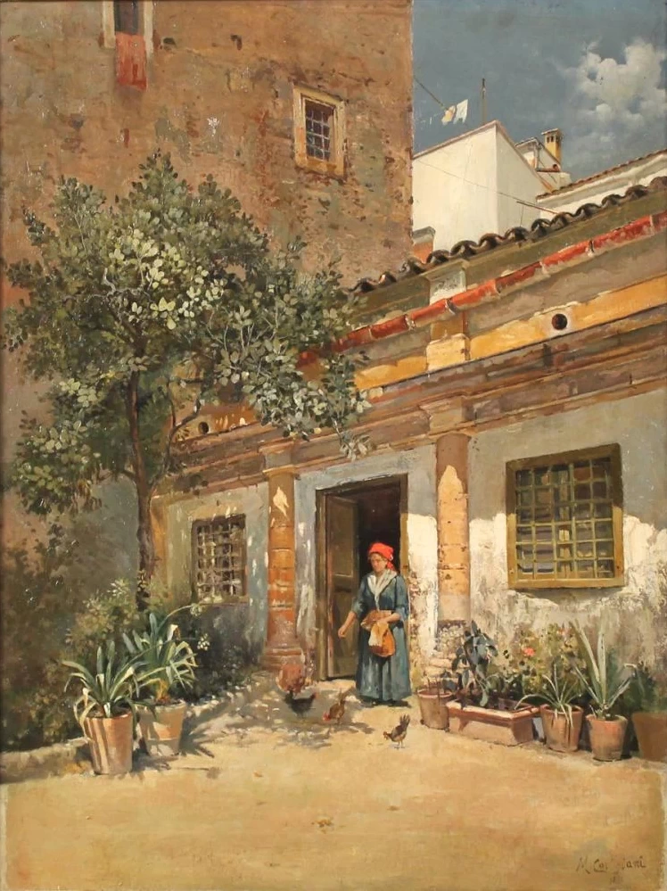 Galline nell'aia